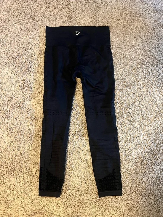 Gymshark Black Seamless High-Waist Leggings - Picture 2 of 4